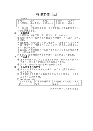2025年微博工作计划