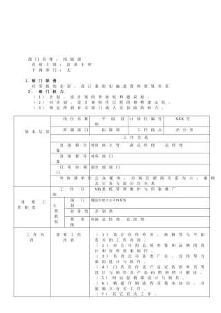 2025年平面设计师岗位职责说明书