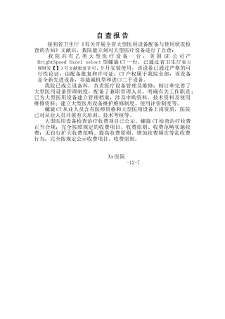 2025年自查报告