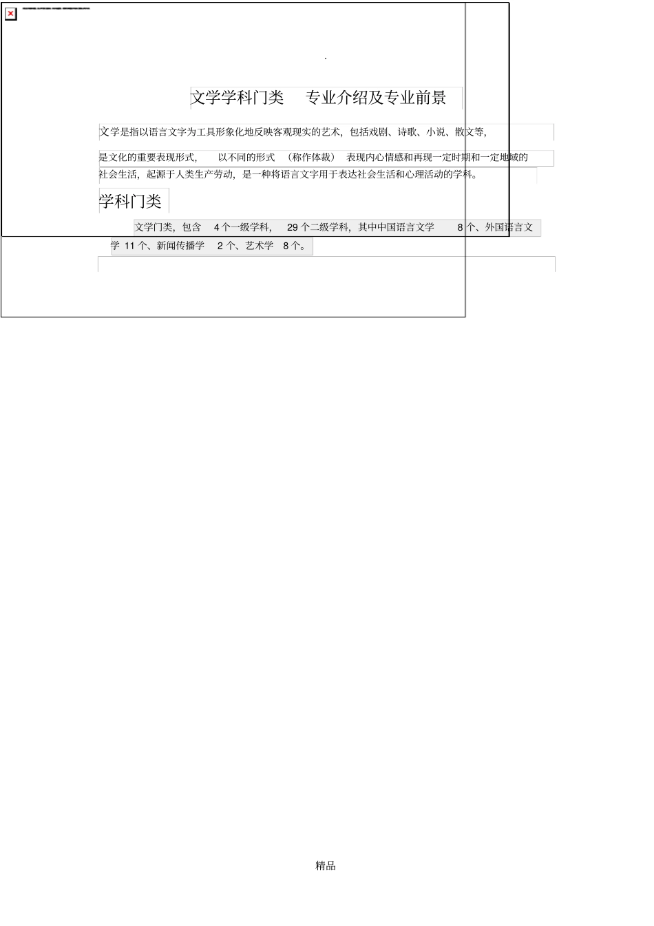 文学学科门类专业介绍及专业前景_第1页