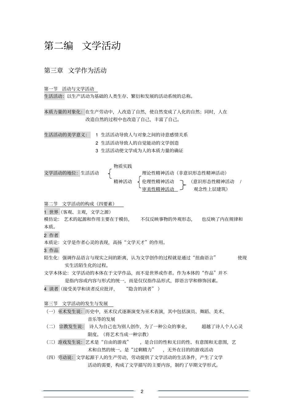 文学理论知识要点考研总结汇总_第2页