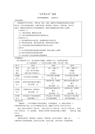 文学类文本阅读解说讲解