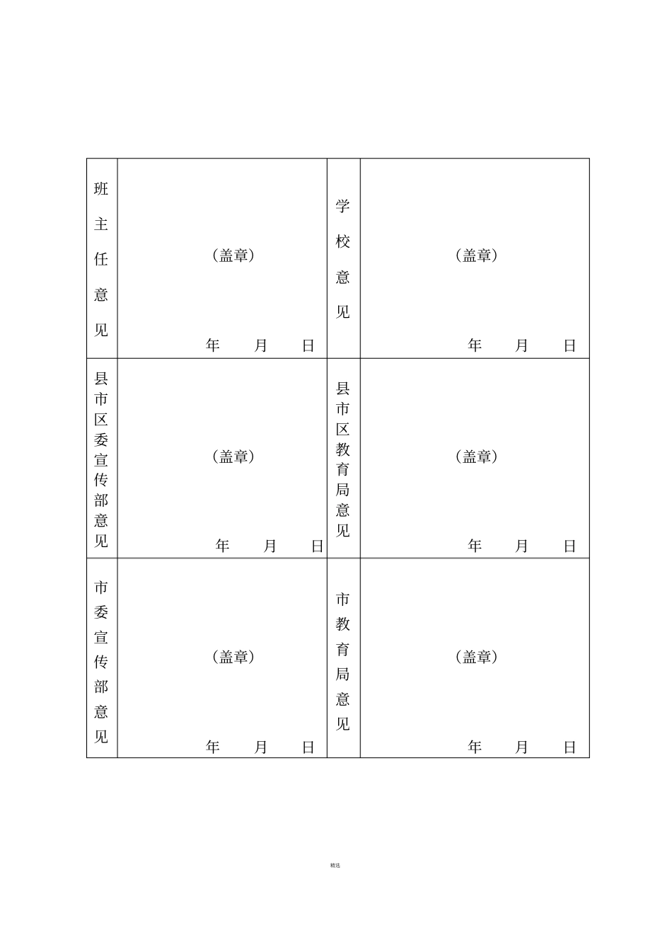 文明学生申报表范文_第2页