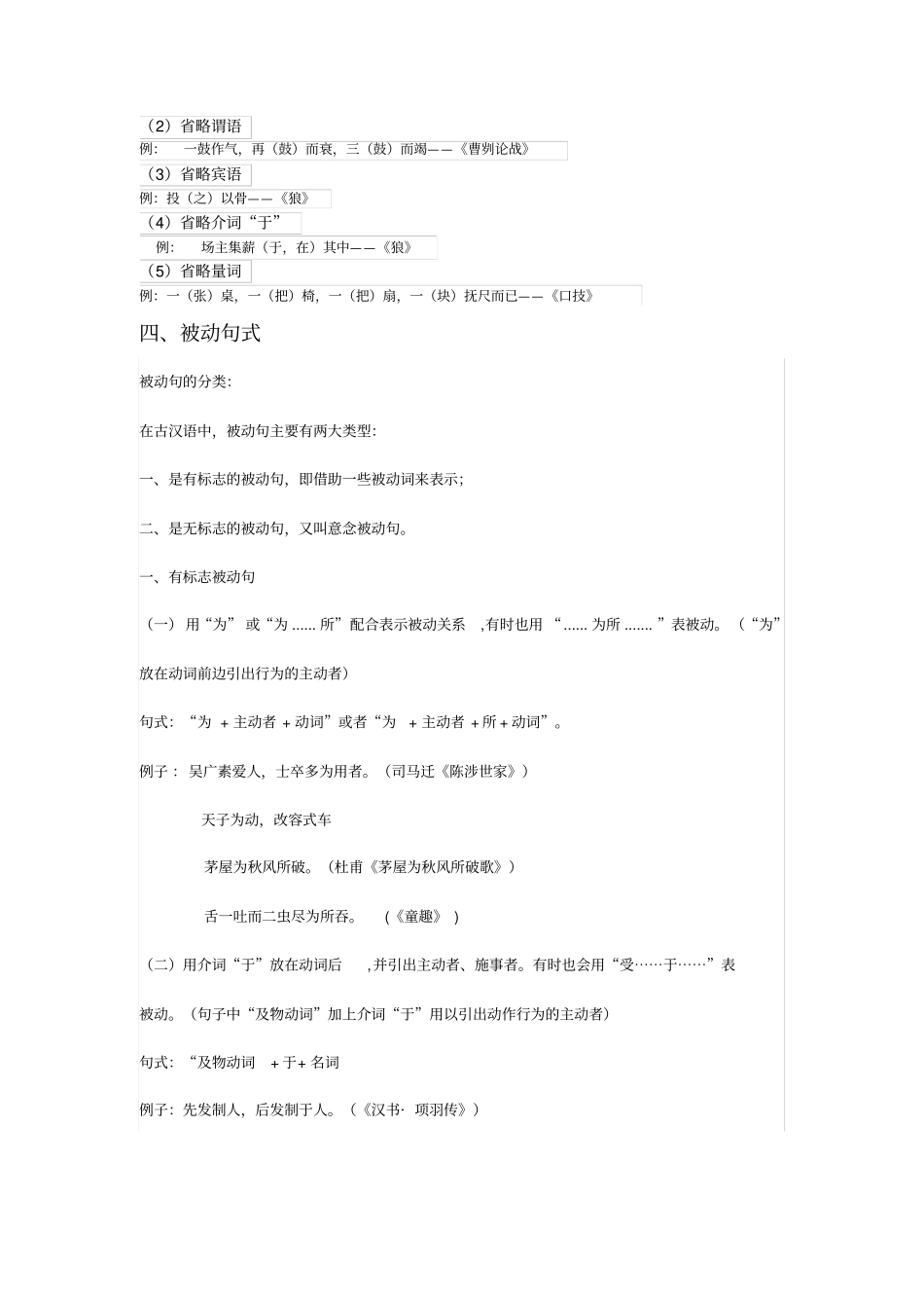 文言文中常见的句式及训练_第2页