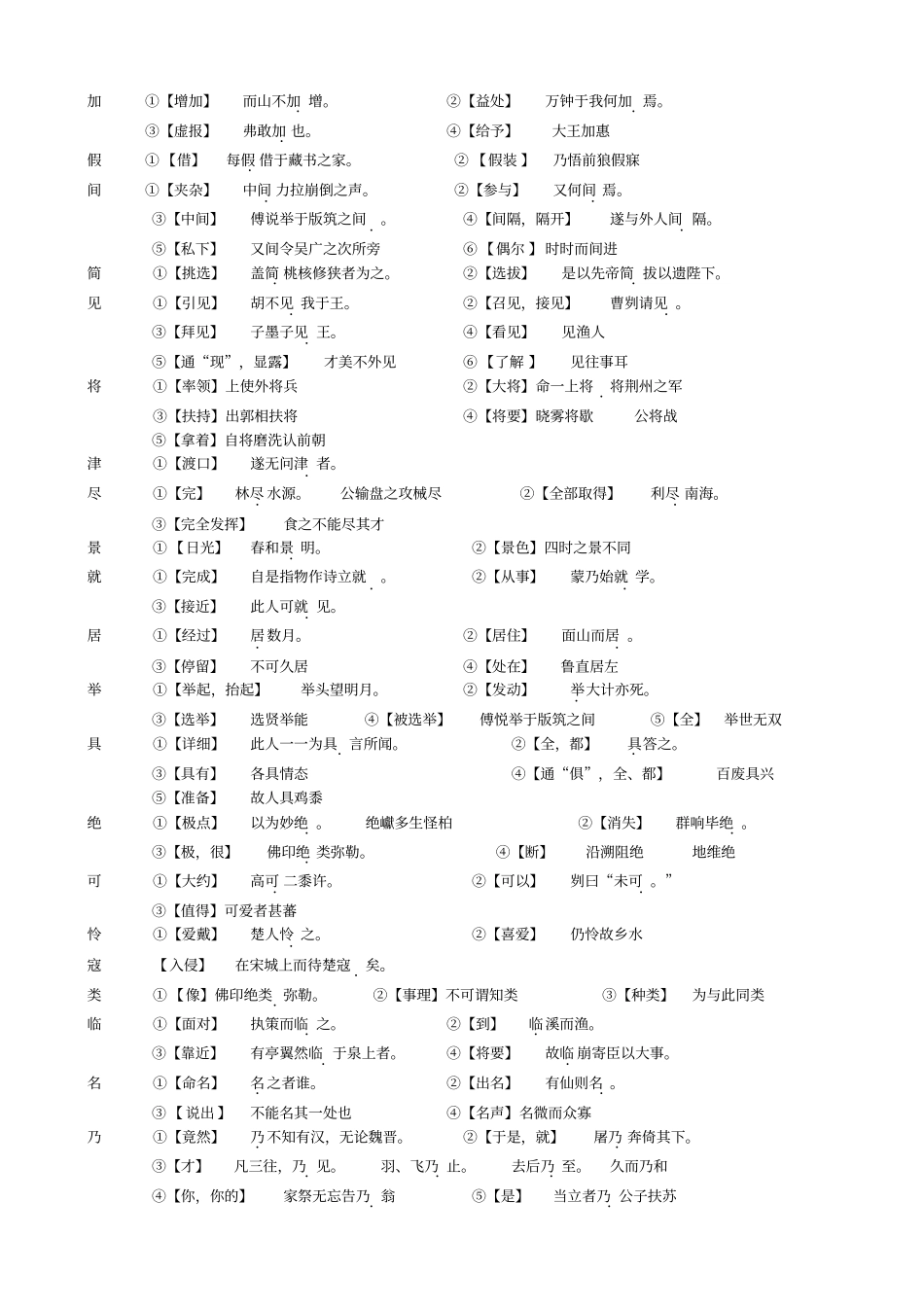 文言文常用词语汇编_第3页
