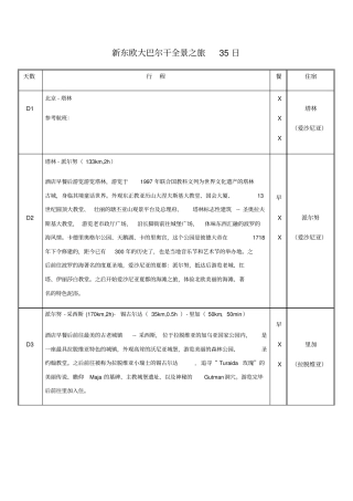 新东欧大巴尔干全景之旅35日