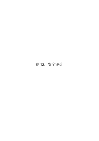 新乡最新安全资料12卷第12安全评价