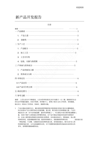 新产品开发报告
