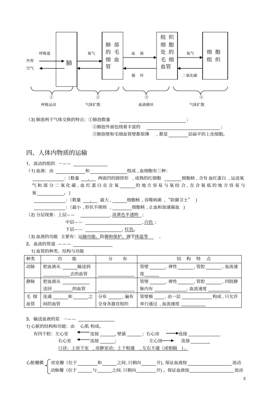 新人教版初一七年级生物下册复习提纲填空题_第3页