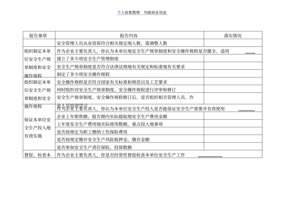 新化工生产主要负责人安全生产履职情况报告表_第2页