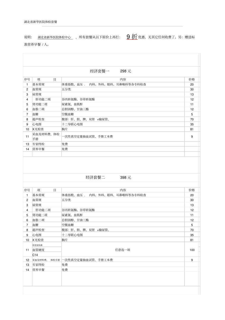 新华医院体检套餐附件_第1页