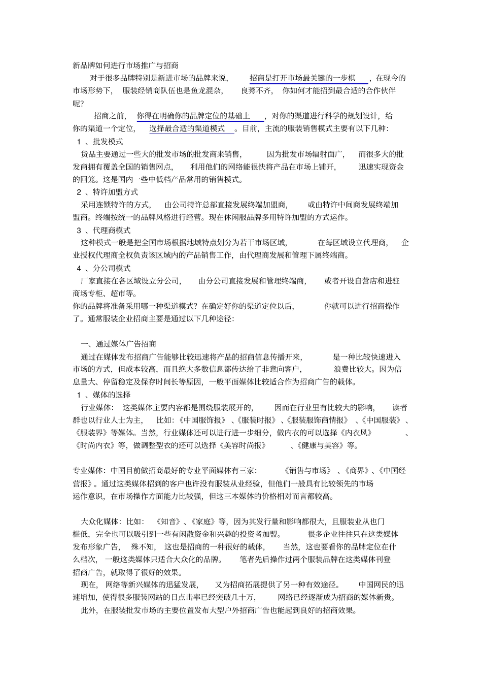 新品牌推广招商计划_第1页