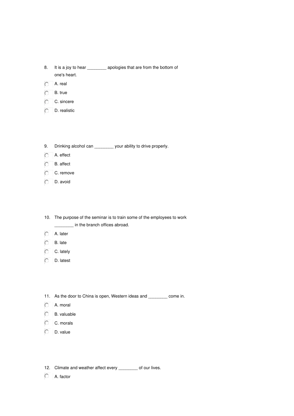 新标准大学英语-Quiz-答案_第3页