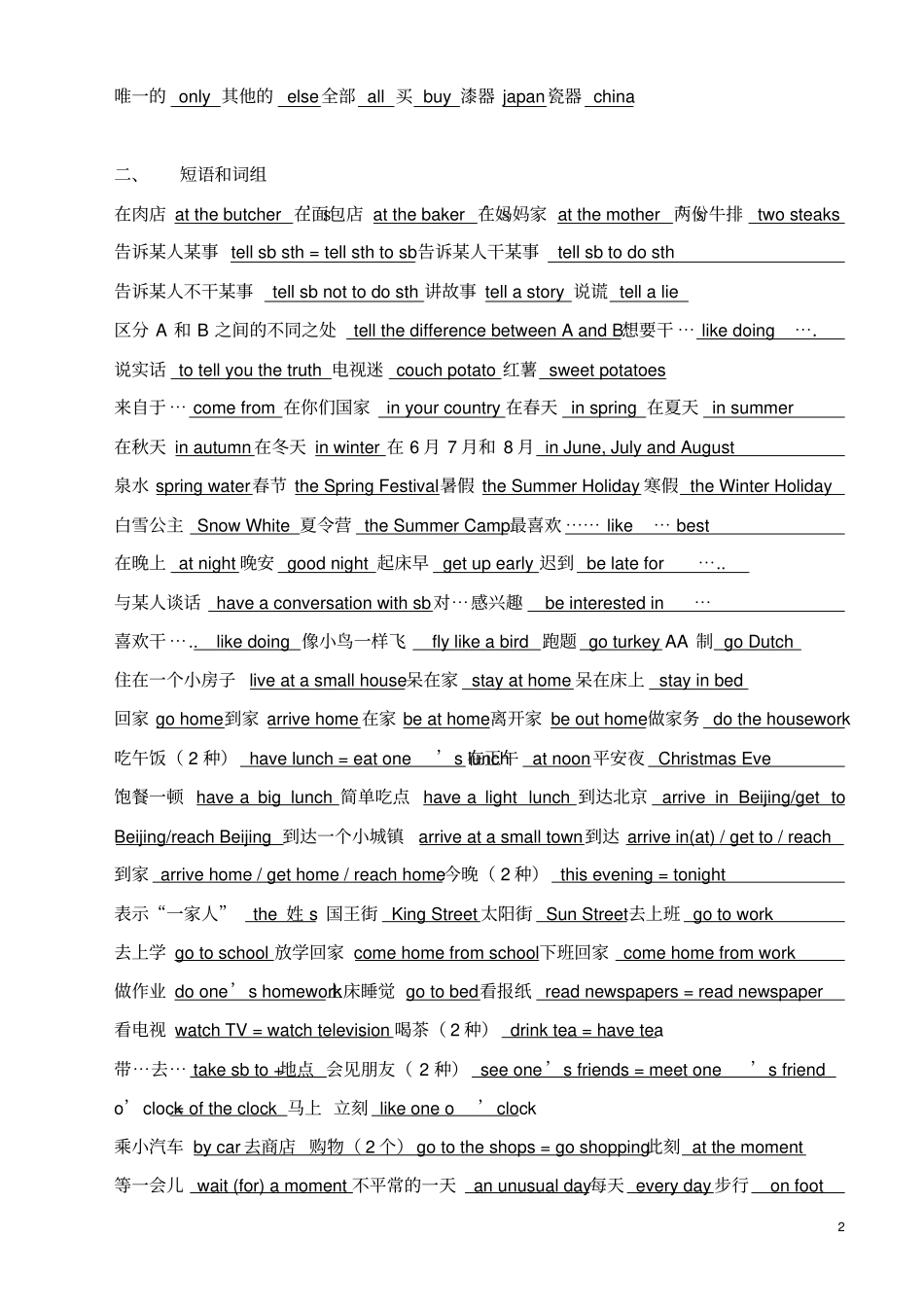 新概念一49—60课复习题_第2页