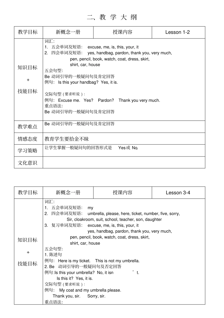 新概念一册教学大纲_第3页