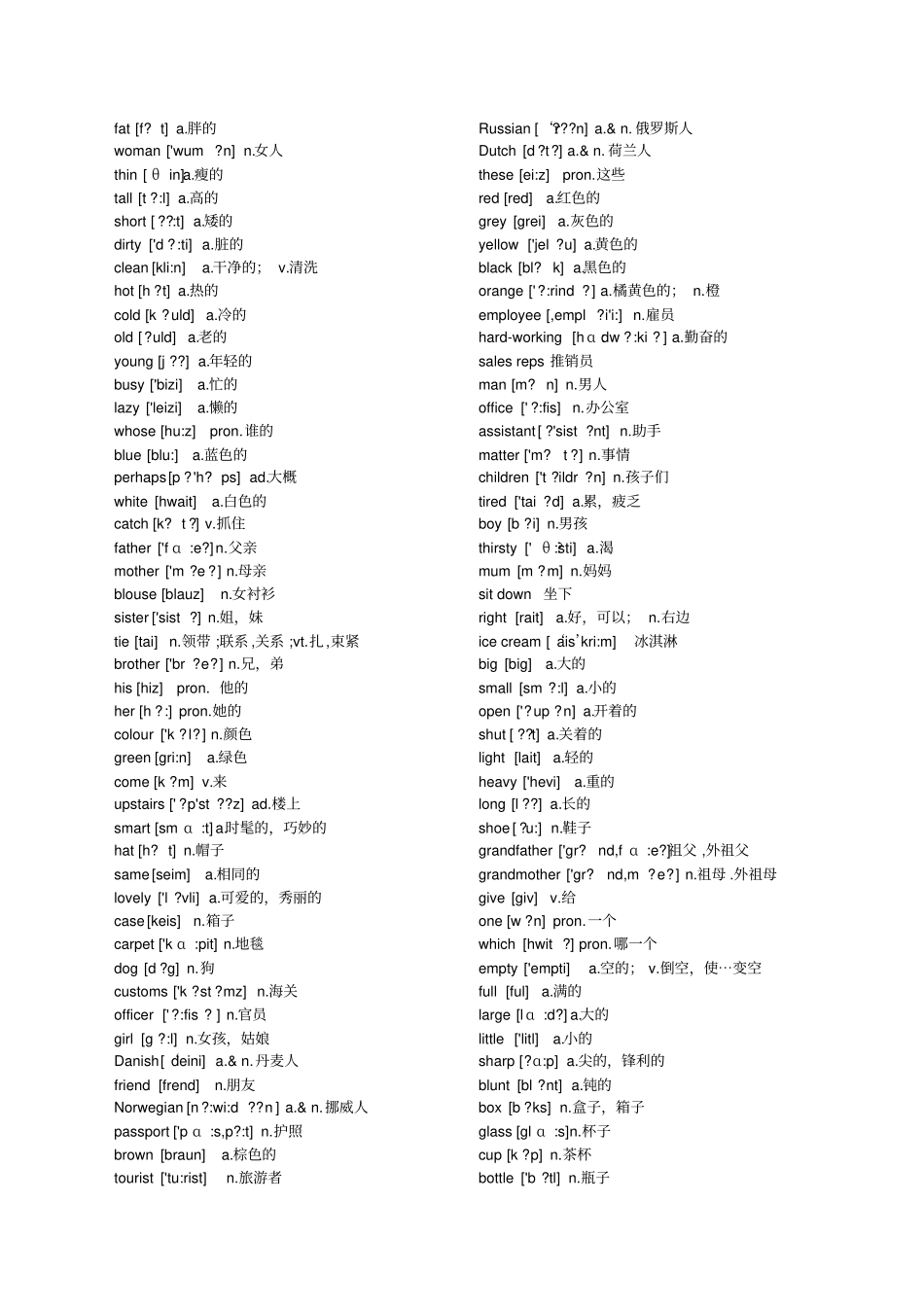 新概念第一册单词带音标_第2页