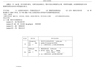 新概念第一册语法对每一课重点都进行总结