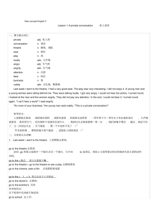 新概念英语2_Lesson1_知识点讲解