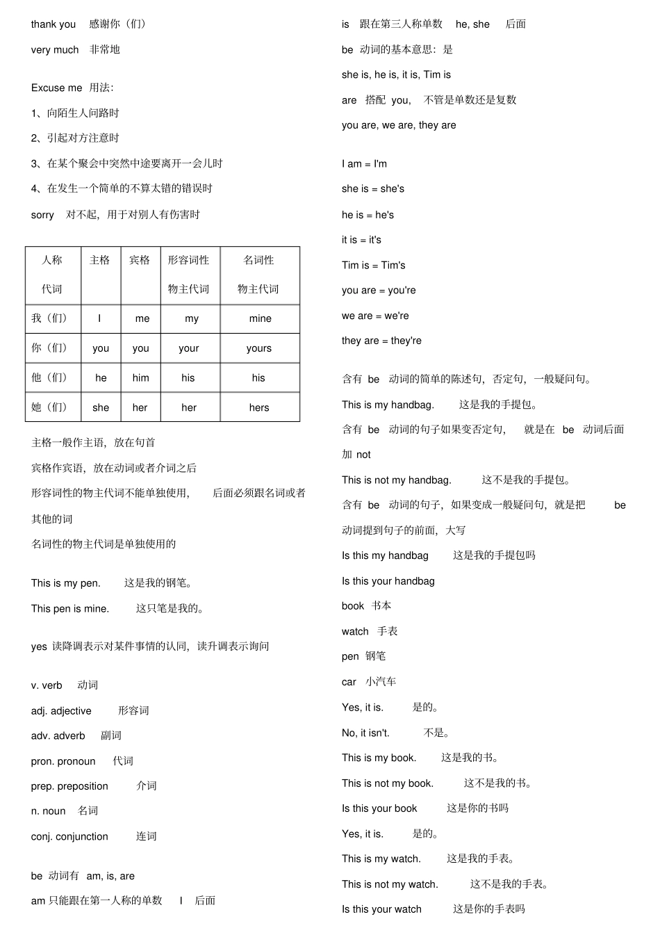 新概念英语第1册课文详细讲解及笔记_第3页