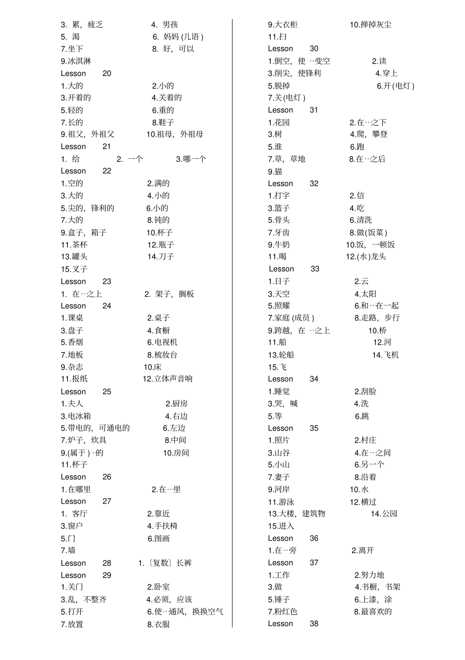 新概念英语第一册单词144课默写_第2页