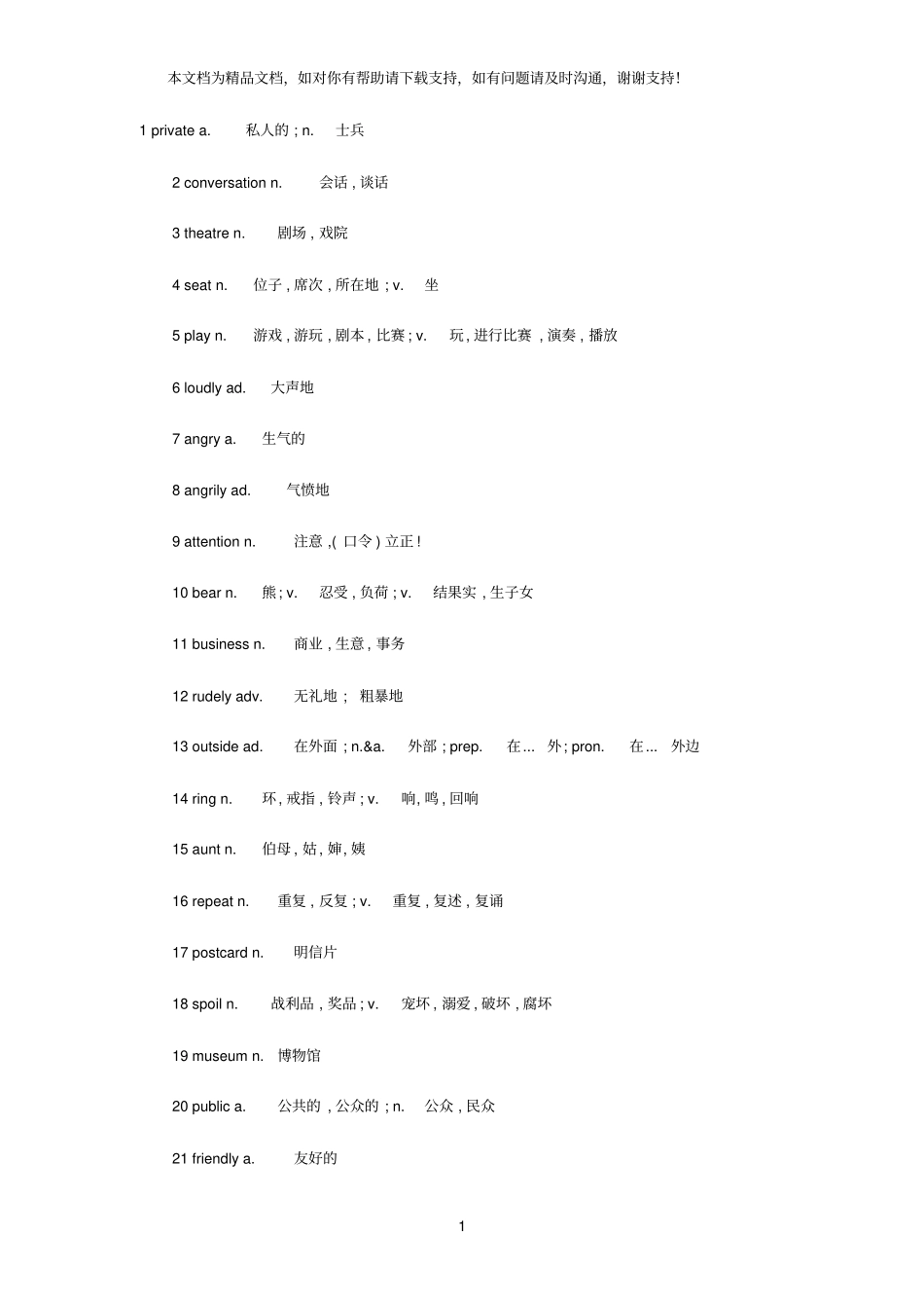 新概念英语第二册单词大全_第1页