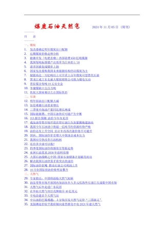 煤炭石油天然气20241105周刊(1)