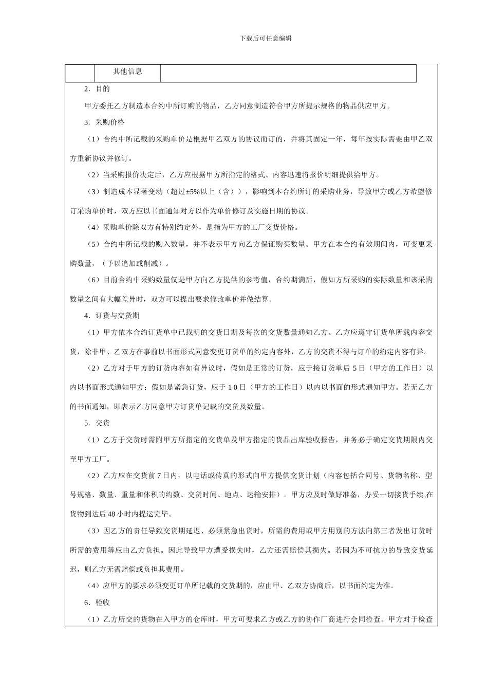 物料采购合同范本_第2页