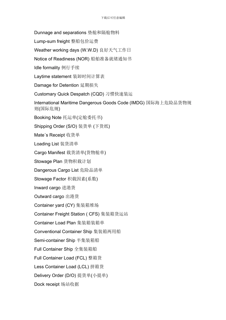 物流行业术语的英文翻译_第3页