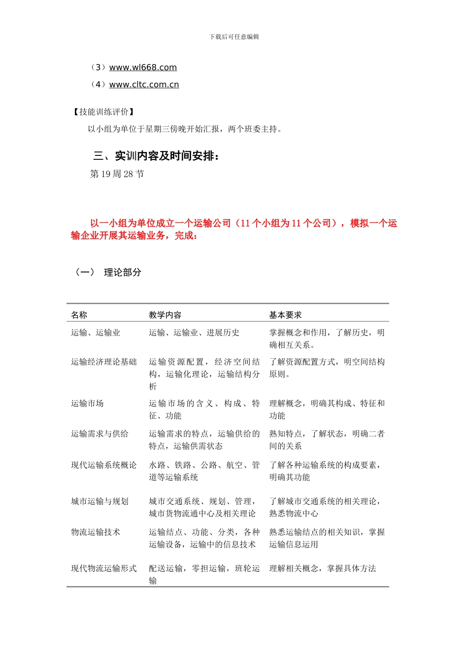 物流运输实训指导书_第2页