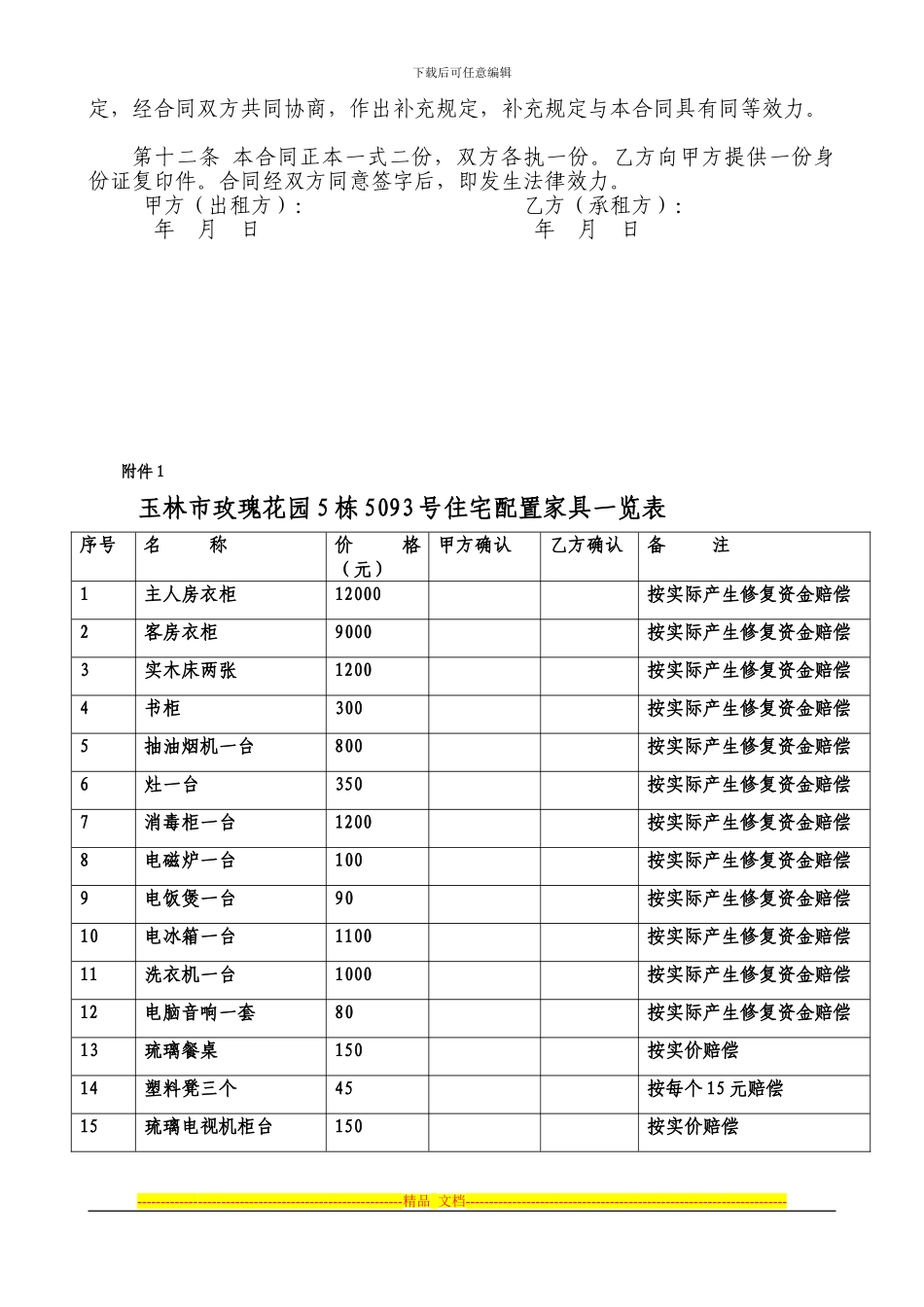 玉林房屋租赁合同参考格式_第2页