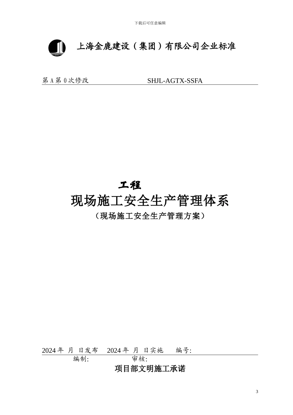 现场施工安全生产管理方案范本--2024_第3页