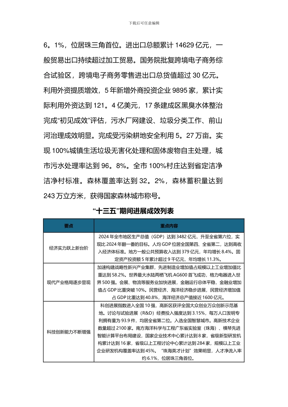 珠海市国民经济和社会发展“十四五”规划和2035五年远景目标纲经济发展更为高质高效_第2页
