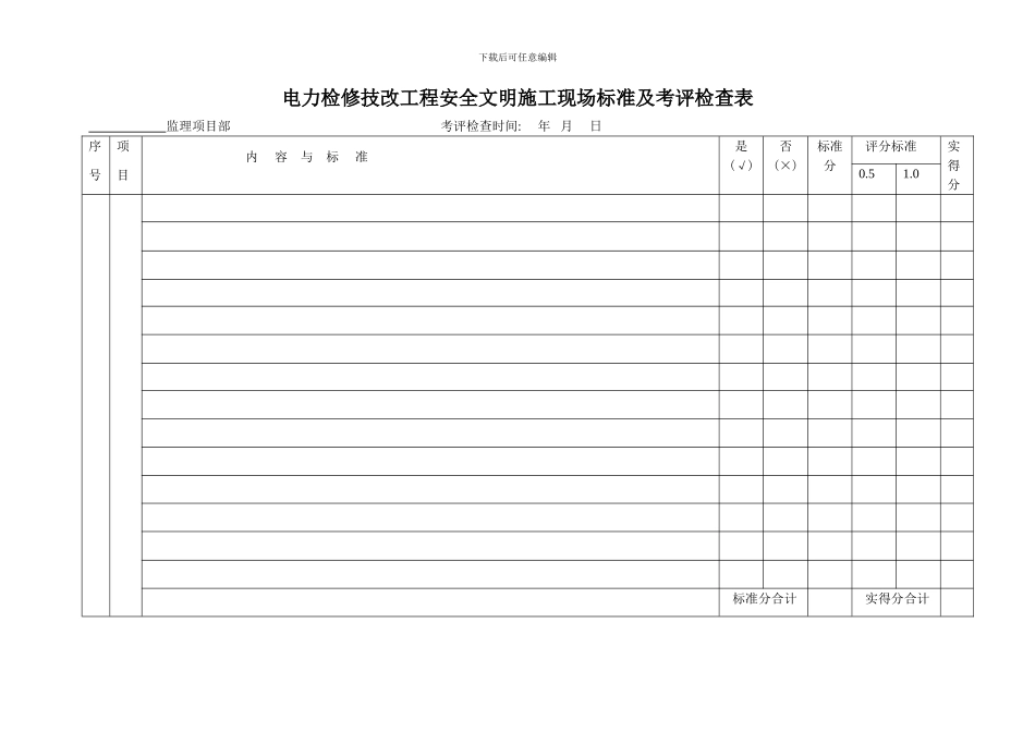 电力检修技改工程安全文明施工现场标准及考评检查表3号文附件._第3页