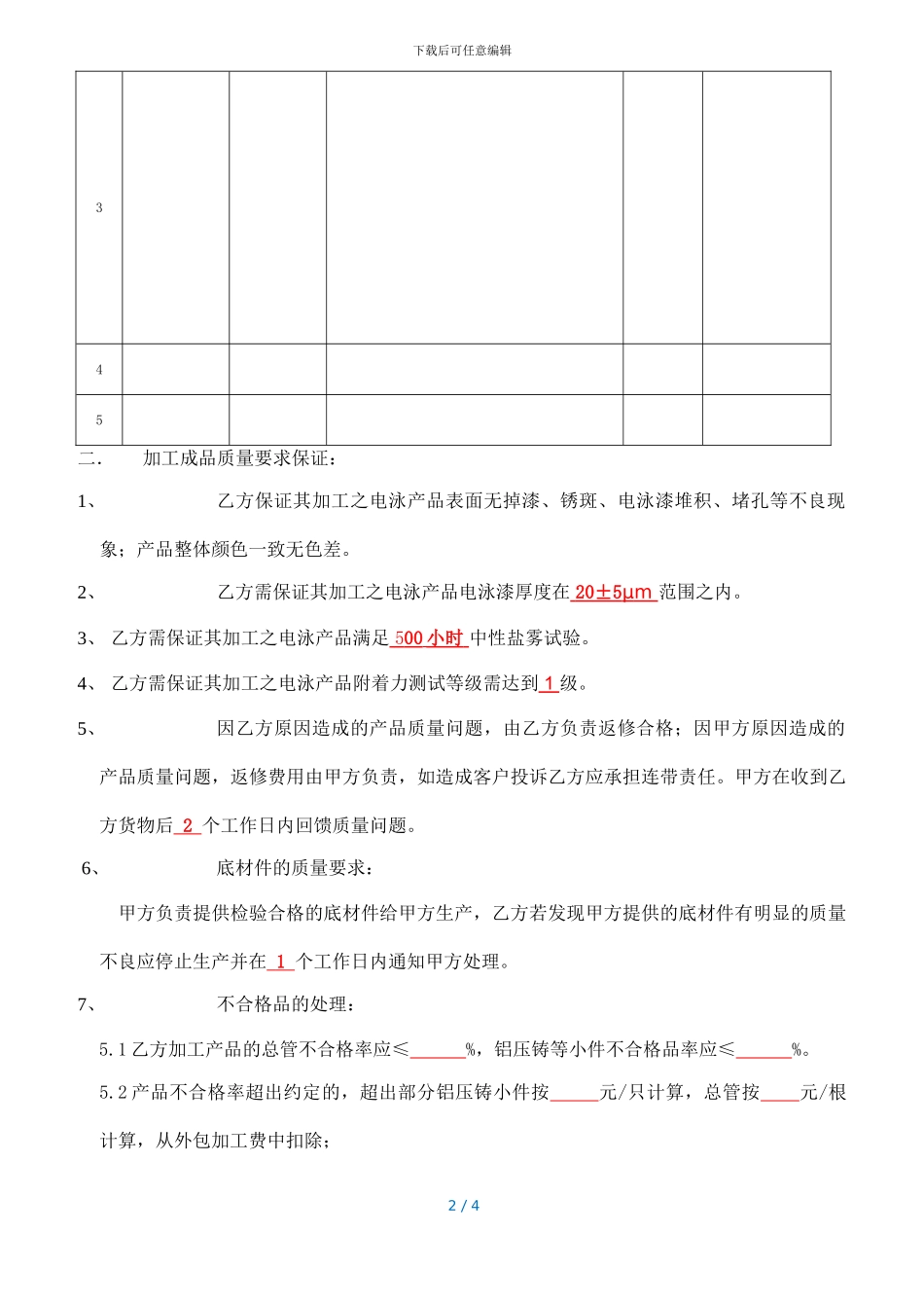 电泳加工合同模板_第2页