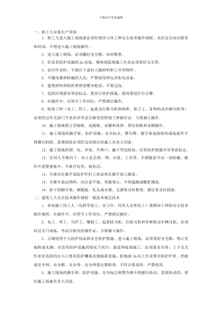 电站施工现场安全技术交底.