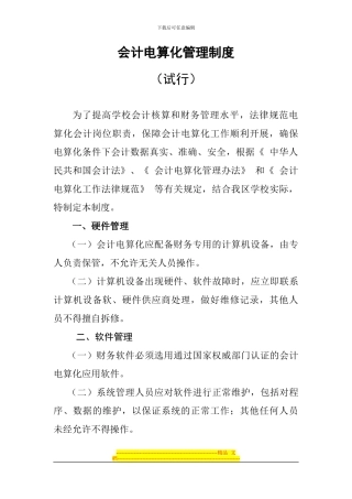 电算化会计制度1