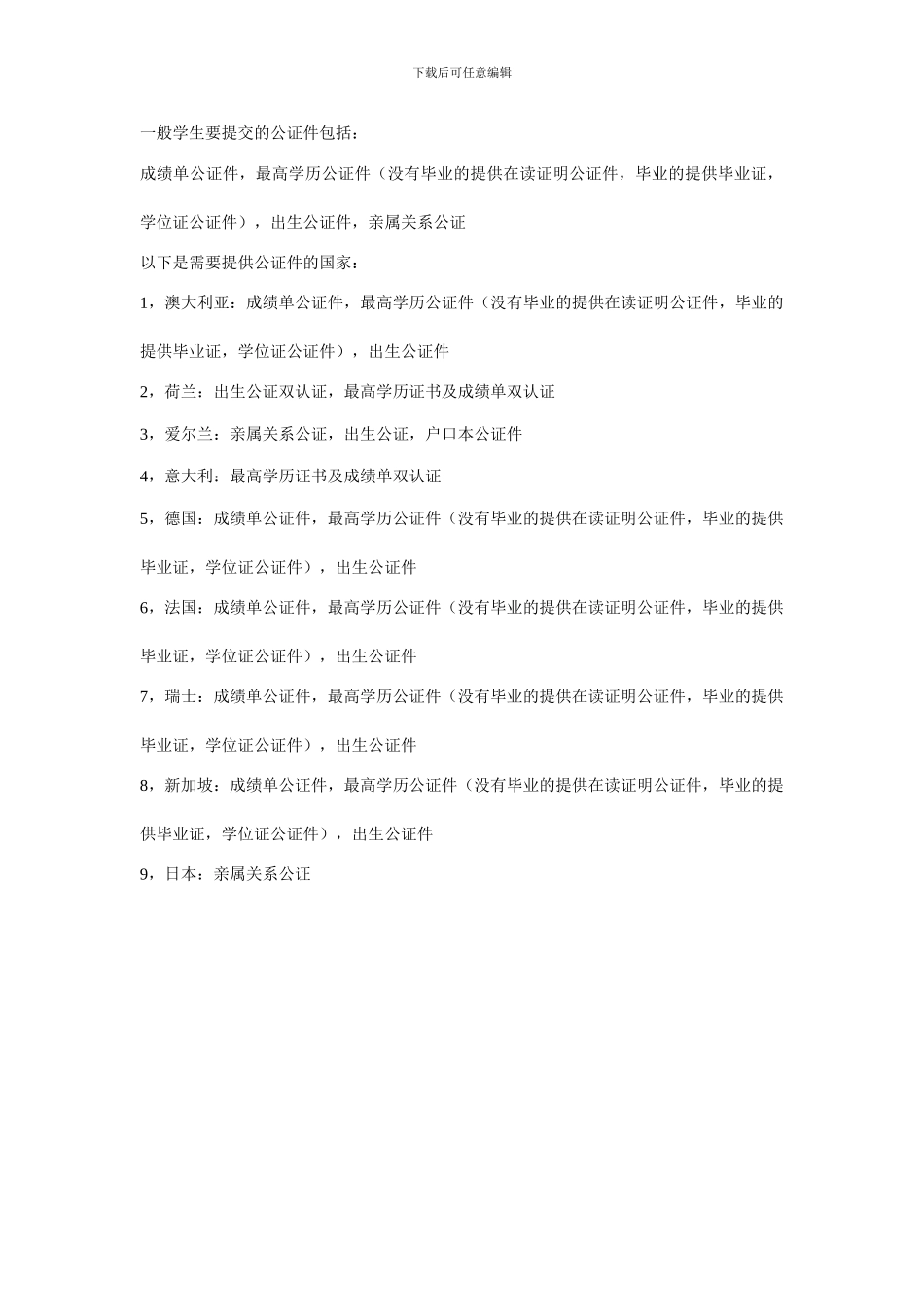 留学需要公证件的国家_第1页