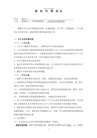 知识产权委托代理总协议---修改