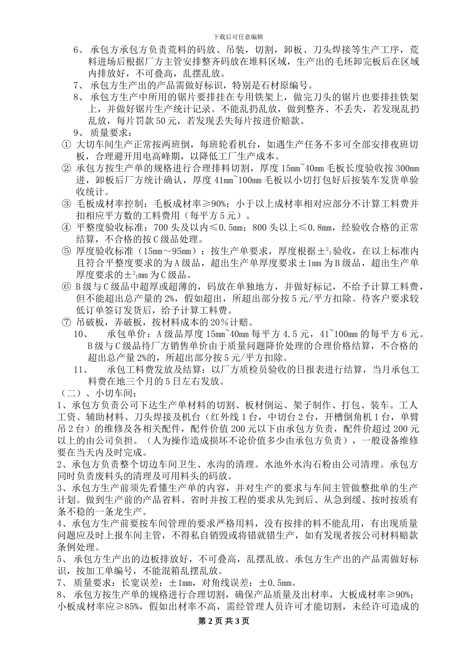 石材加工承包合同2024年_第2页