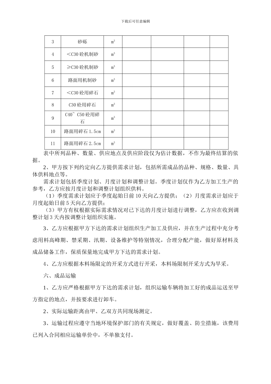 砂石加工承揽合同_第3页