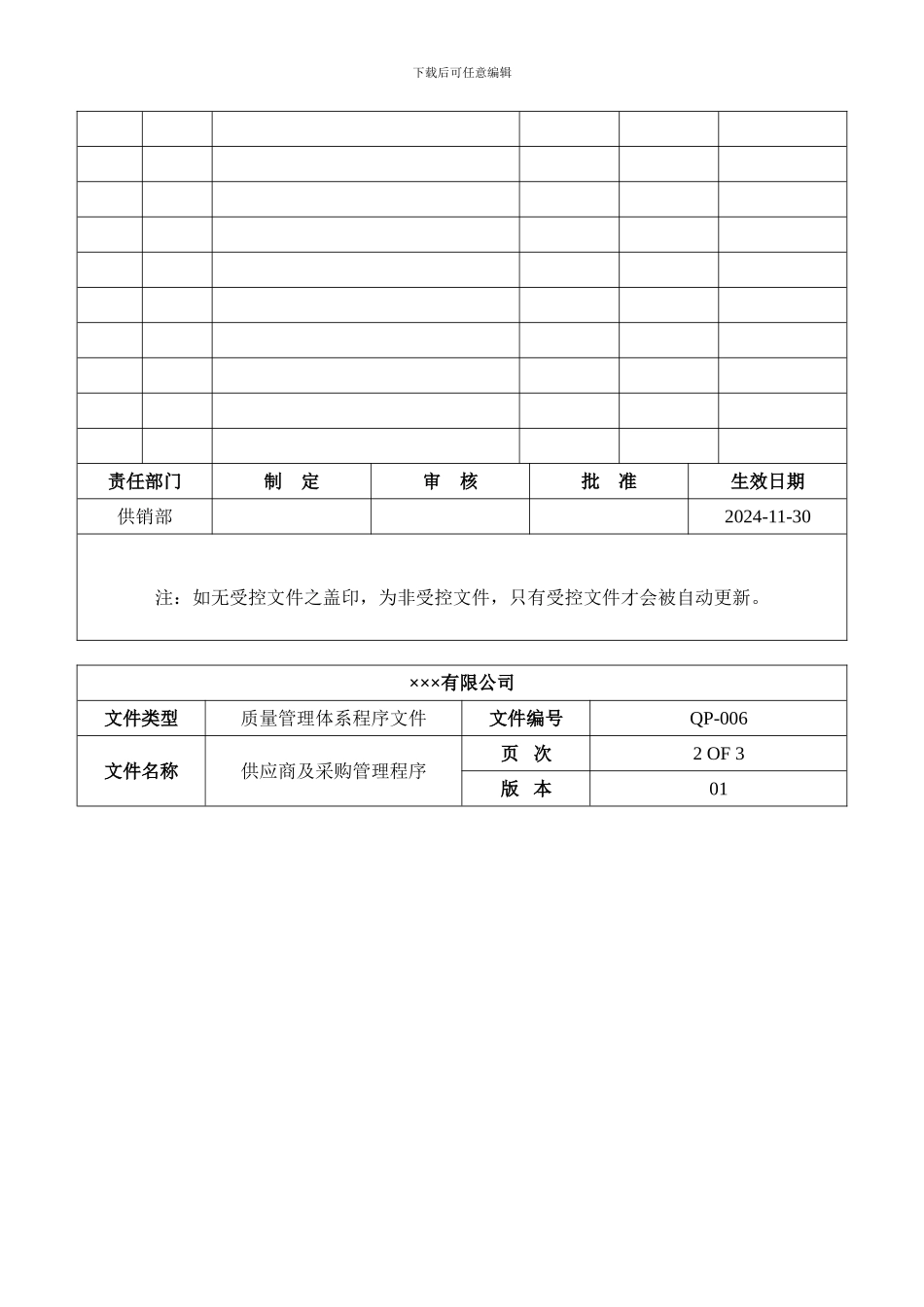 程序文件六-供应商及采购管理程序_第2页
