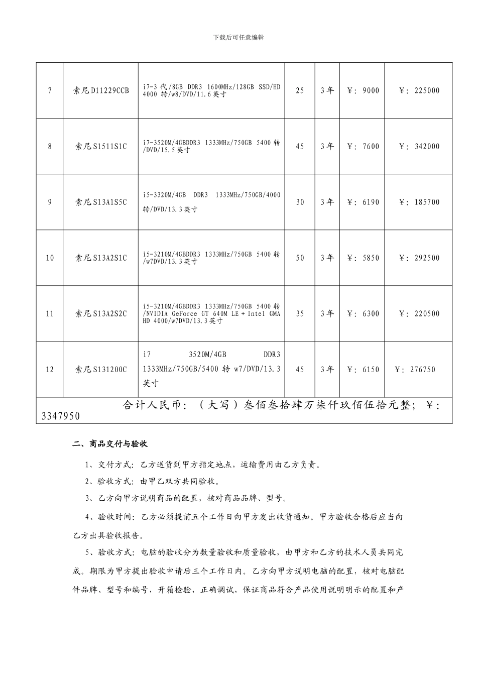 笔记本电脑采购合同书_第3页