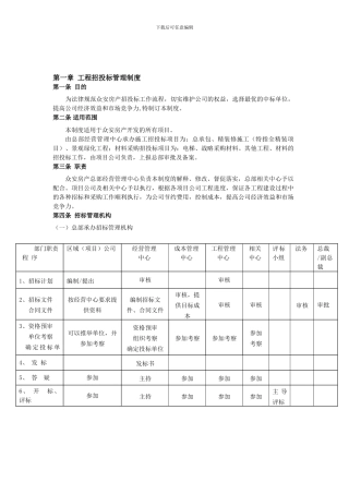 第一章--工程招投标管理制度