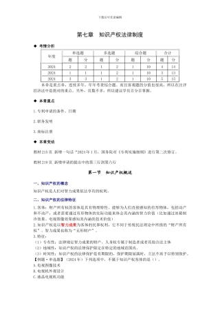 第七章-资产评估-经济法知识产权法律制度