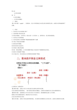 第七章公司资本制度
