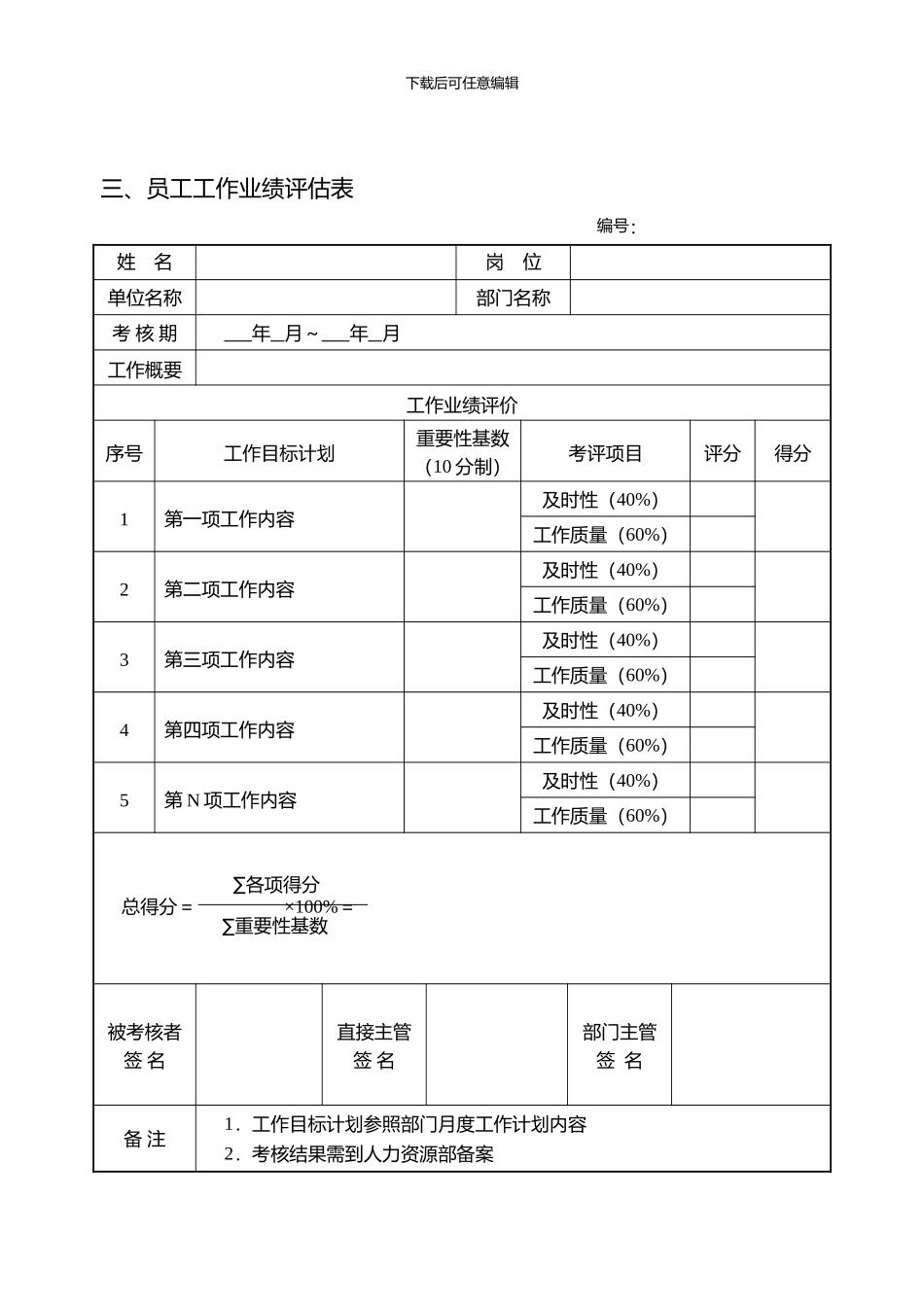 第三章--公司绩效考核管理表格_第3页