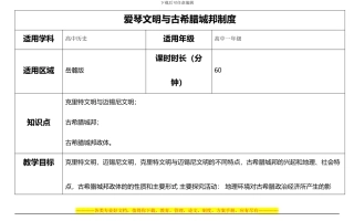 第二单元第05课——爱琴文明与古希腊城邦制度