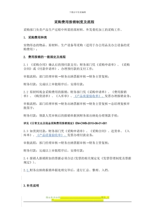 第二部分-采购费用报销制度及流程