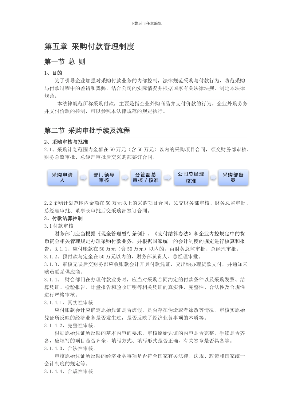 第五章-采购付款管理制度_第1页