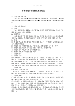 策划部合同审批流程